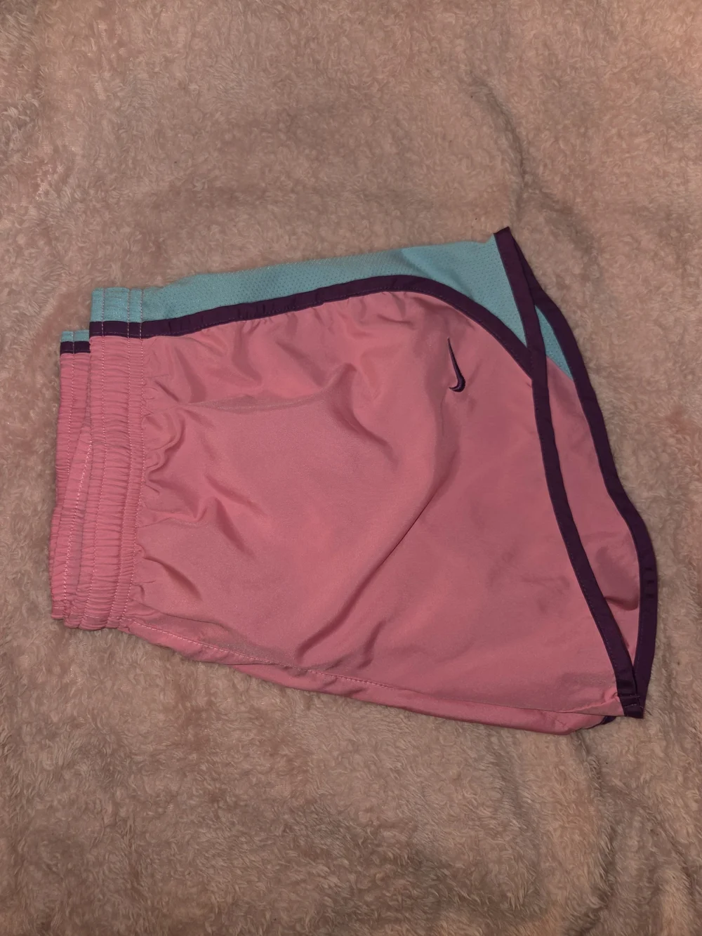 Women's Large Nike Dri-fit Pink & Blue Athletic Shorts